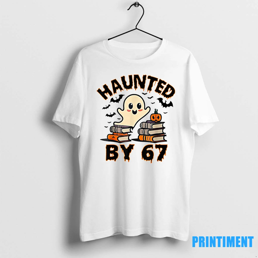 Haunted By 67 Funny Teacher Ghost Pumpkin Halloween Costume Tshirts Sweater