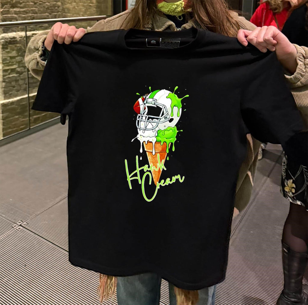 Hawk Cream Melting Helmet Ice Cream Cone Football shirt