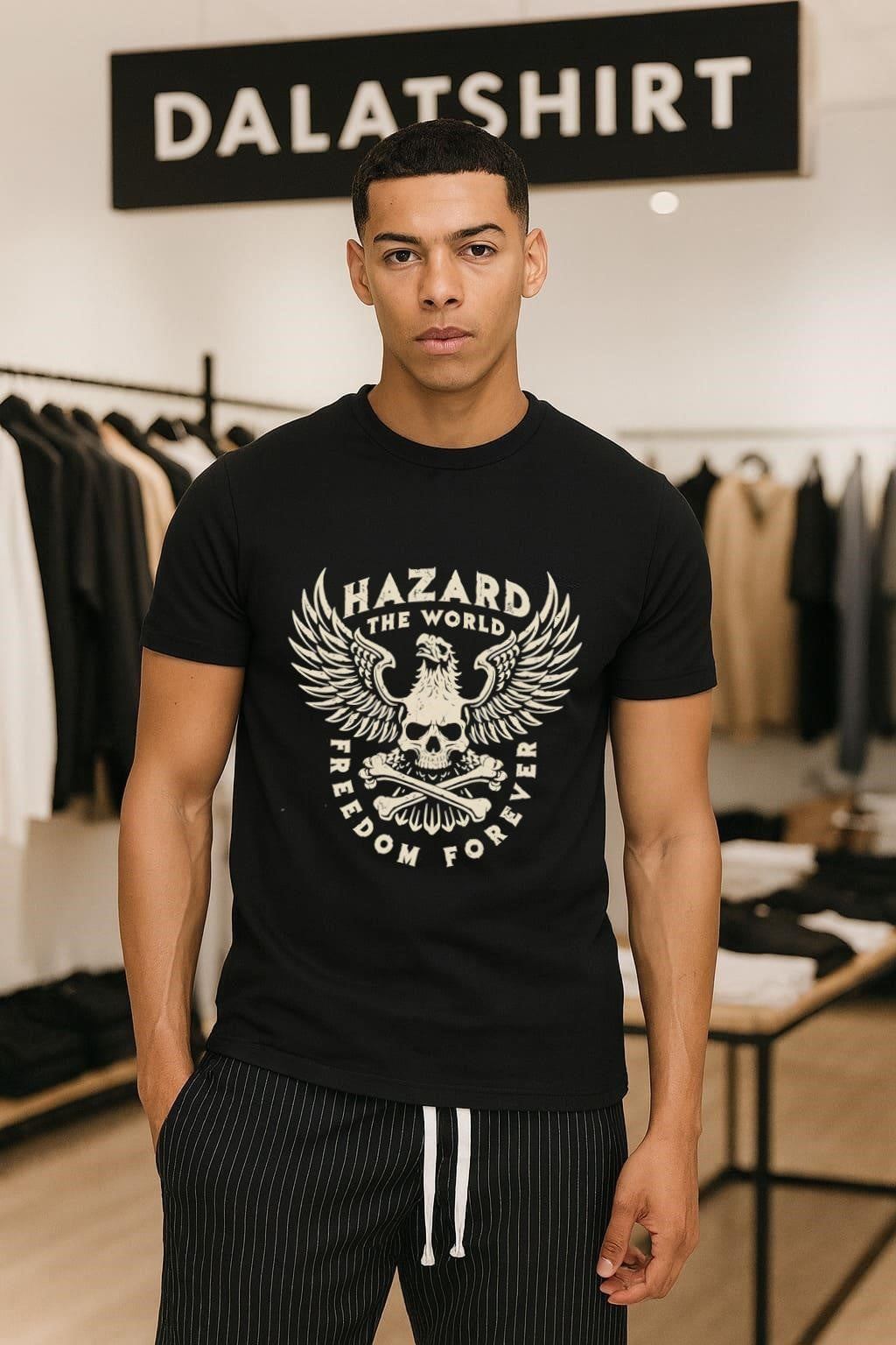 Hazard The World Eagle Skull Crossbones Freedom Forever shirt