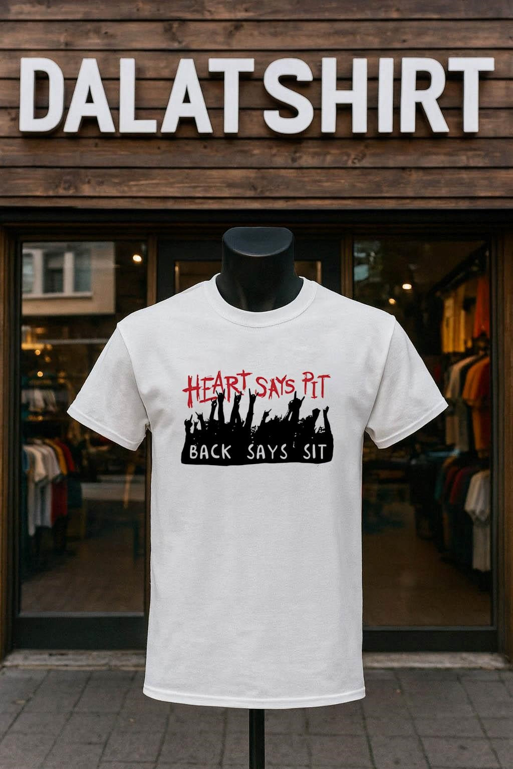 Heart Says Pit Back Says Sit Hands shirt