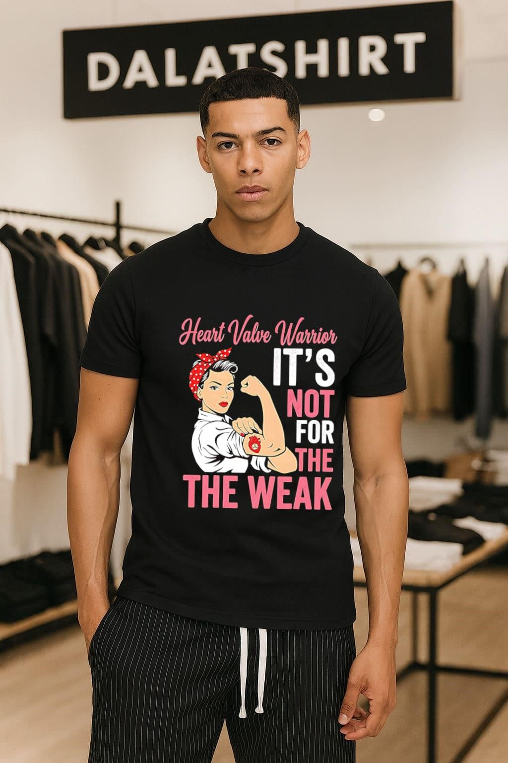Heart Valve Warrior Rosie The Riveter Strong Woman shirt