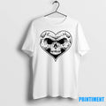 Heartskull Ribbed Tshirts Sweater