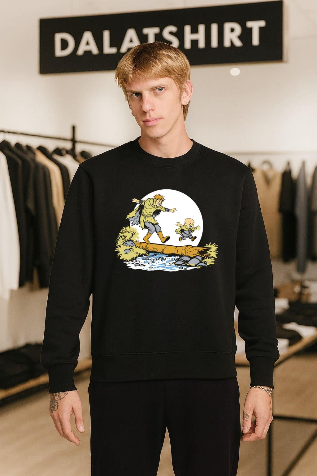 Hedge Knight and Squire Crossing River Log shirt