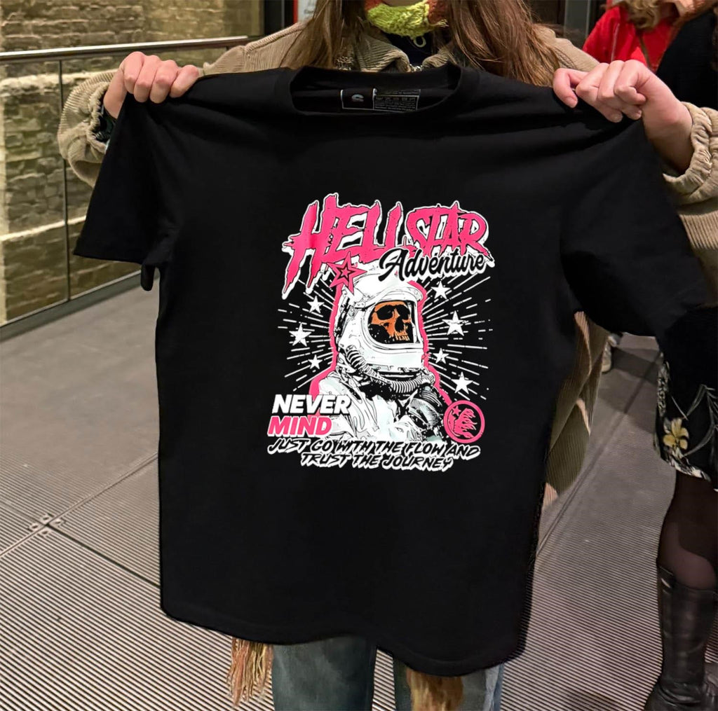 Hell Star Adventure Astronaut Skull Never Mind shirt