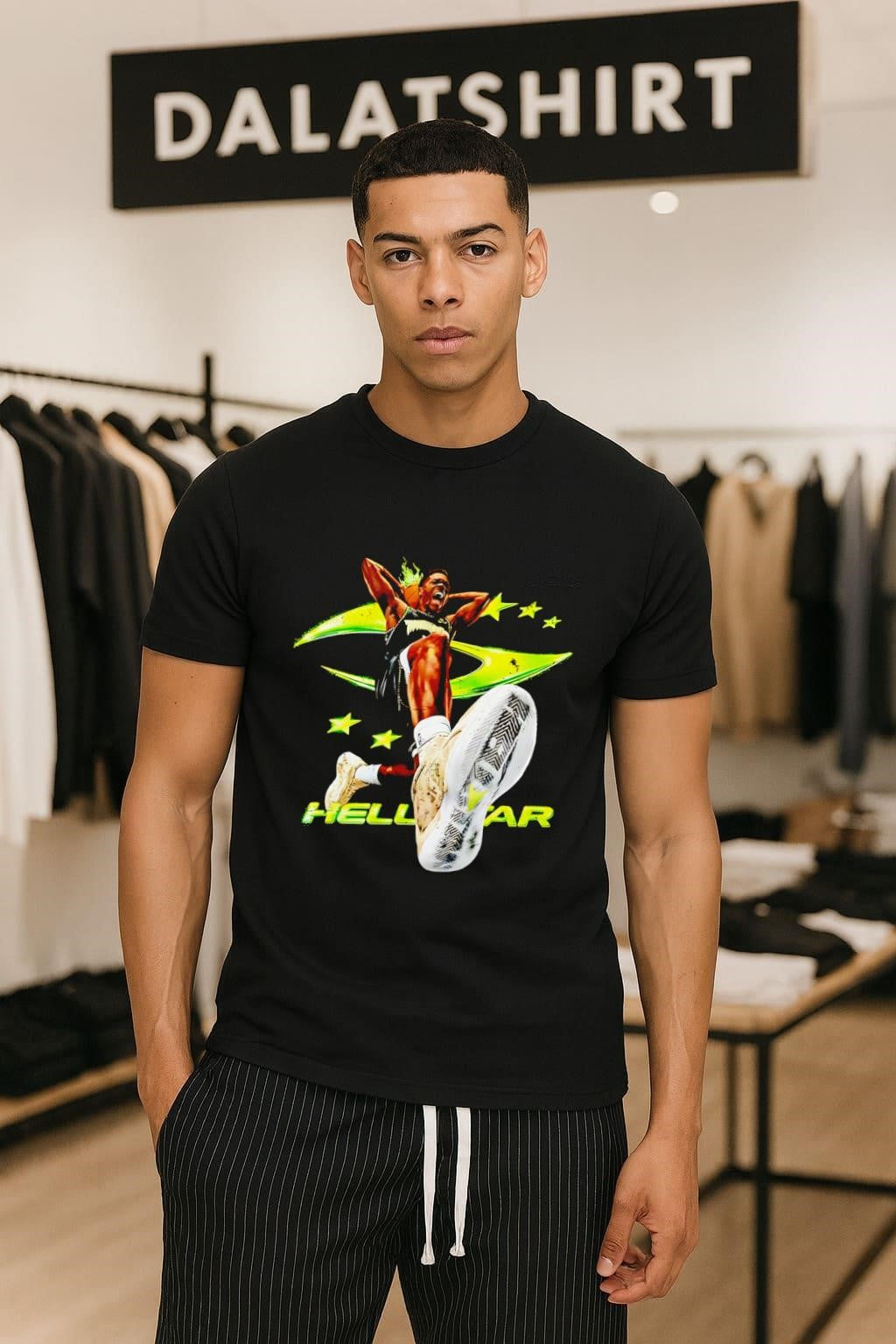 Hell Star Anthony Edwards Minnesota Timberwolves Basketball Dunk Flame shirt