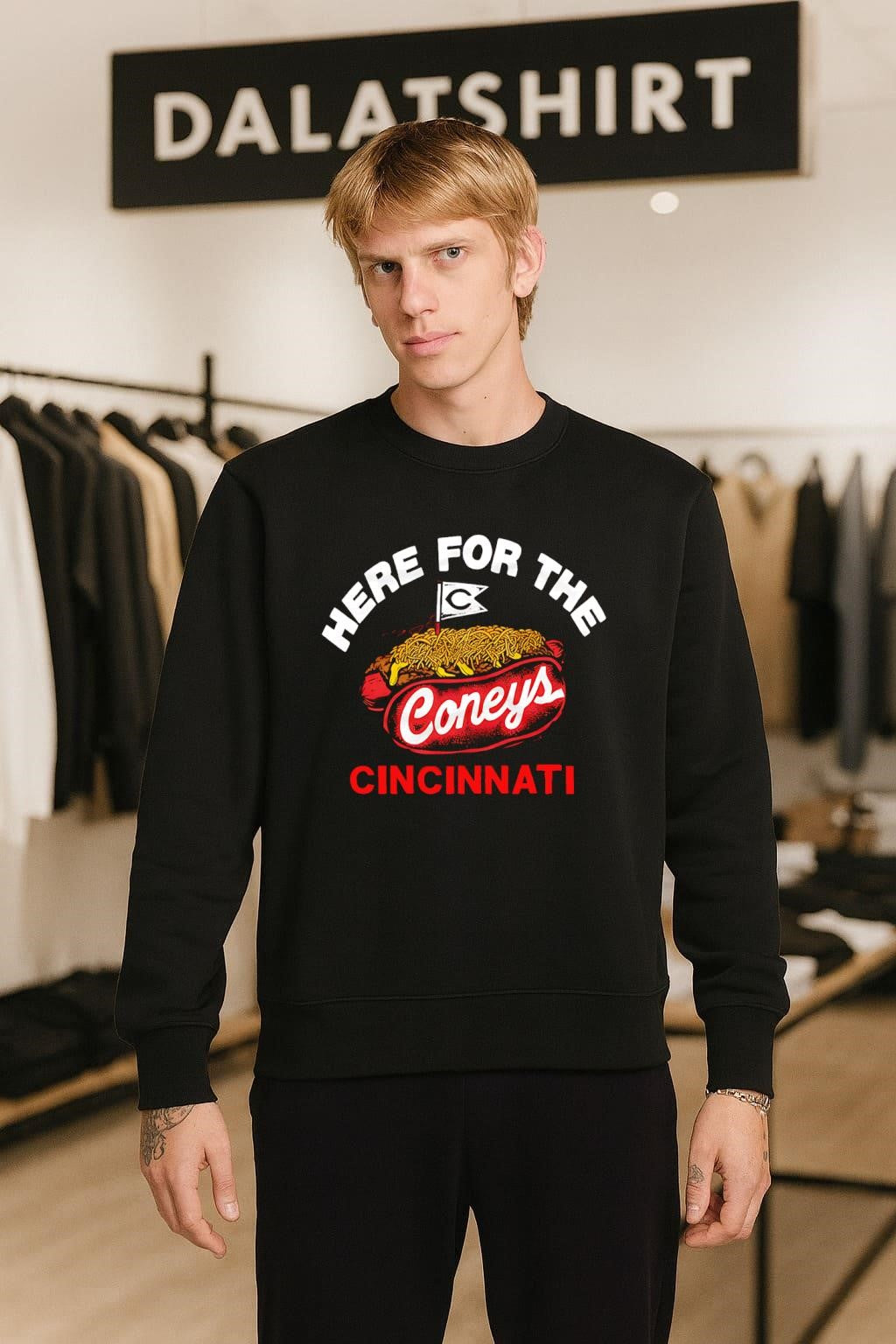 Here For The Coneys Cincinnati Reds Hot Dog shirt