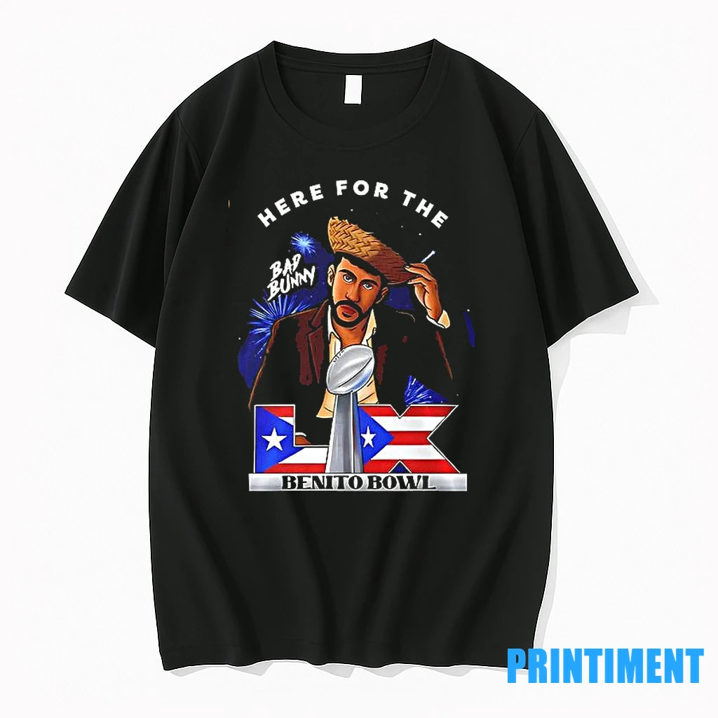 Here For The Bad Bunny Benito Bowl Lix Tshirts Sweater