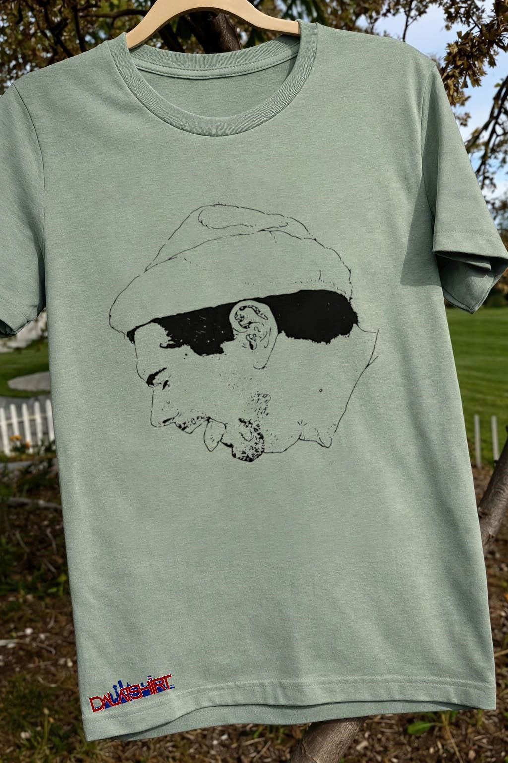 Hip Hop Artist Profile Sketch Minimalist Line Art shirt