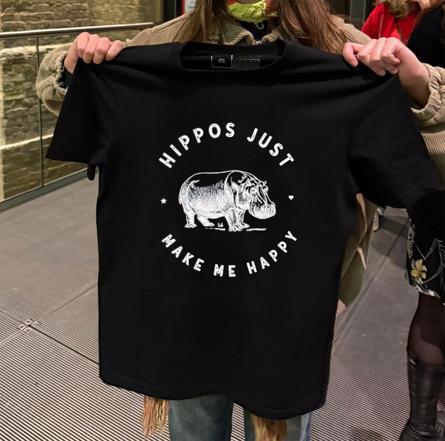 Hippos Just Make Me Happy shirt