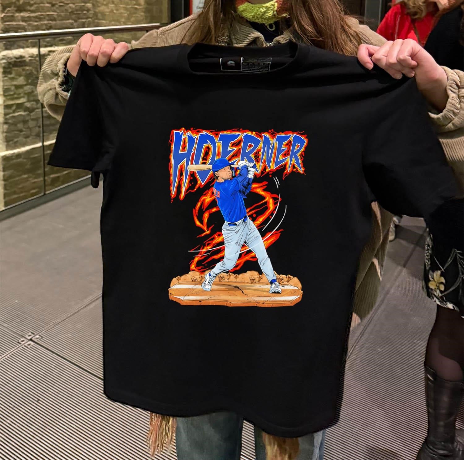 Hoerner 2 Nico Baseball Fire Action Graphic Sports shirt