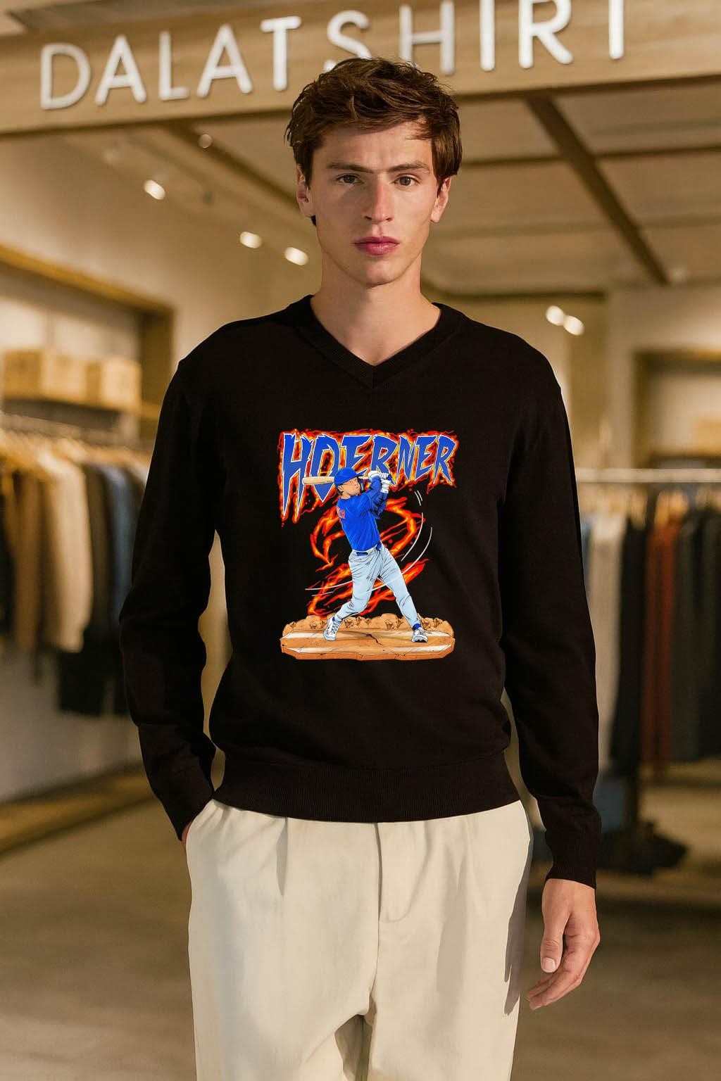 Hoerner 2 Nico Baseball Fire Action Graphic Sports shirt