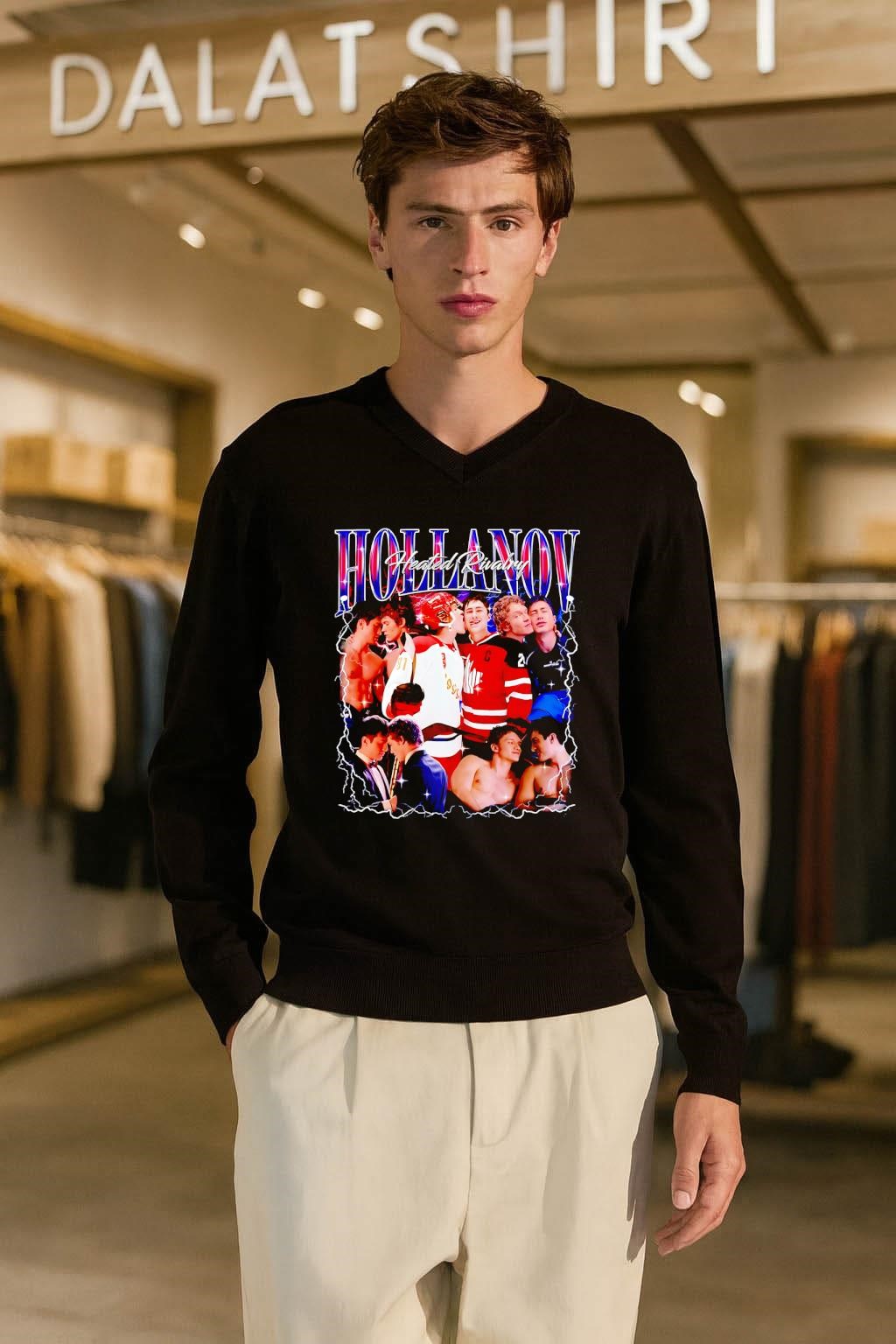 Hollanov Heated Rivalry hockey player lightning shirt