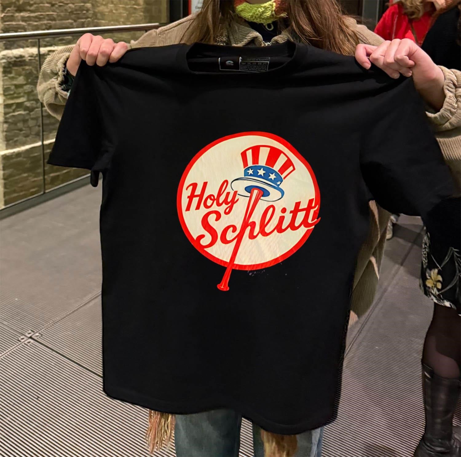 Holy Schlitt Uncle Sam Top Hat Baseball Bat shirt
