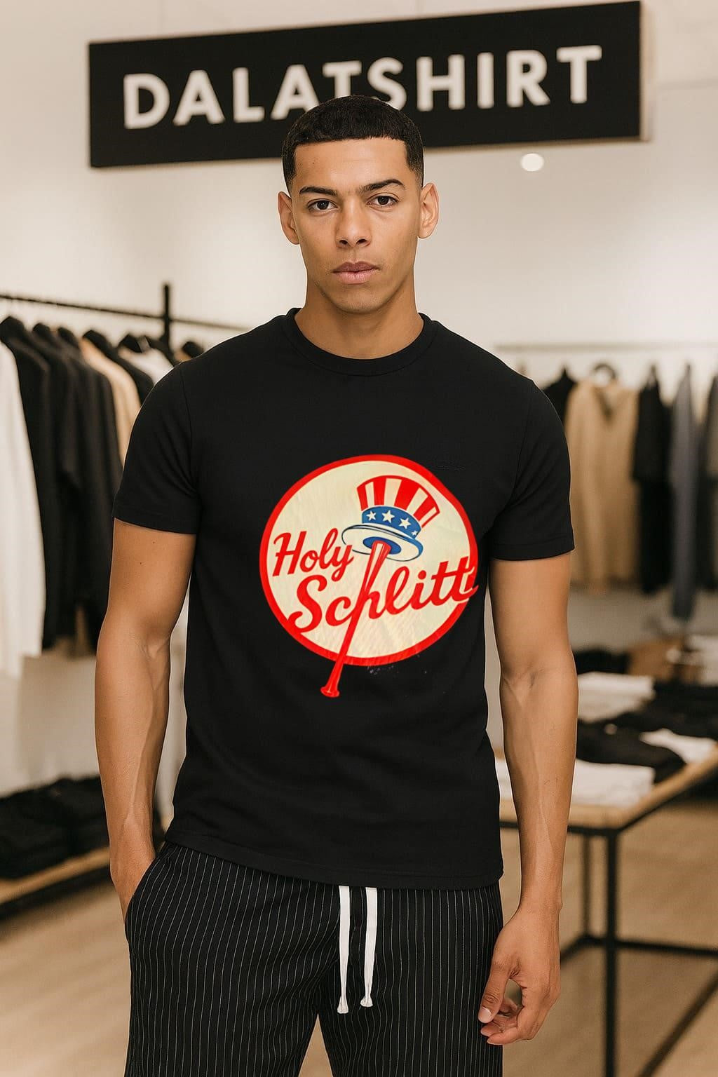 Holy Schlitt Uncle Sam Top Hat Baseball Bat shirt
