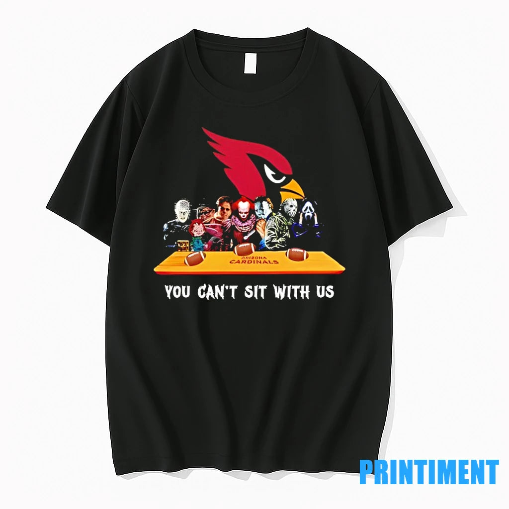 Horror Movie Characters You Cant Sit With Us Arizona Cardinals Halloween Tshirts Sweater