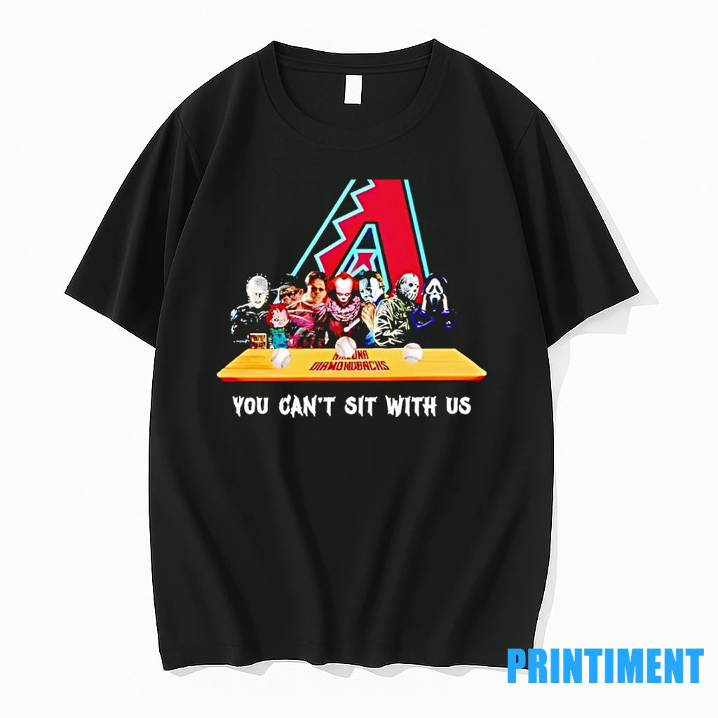 Horror Movie Characters You Cant Sit With Us Arizona Diamondbacks Halloween Tshirts Sweater