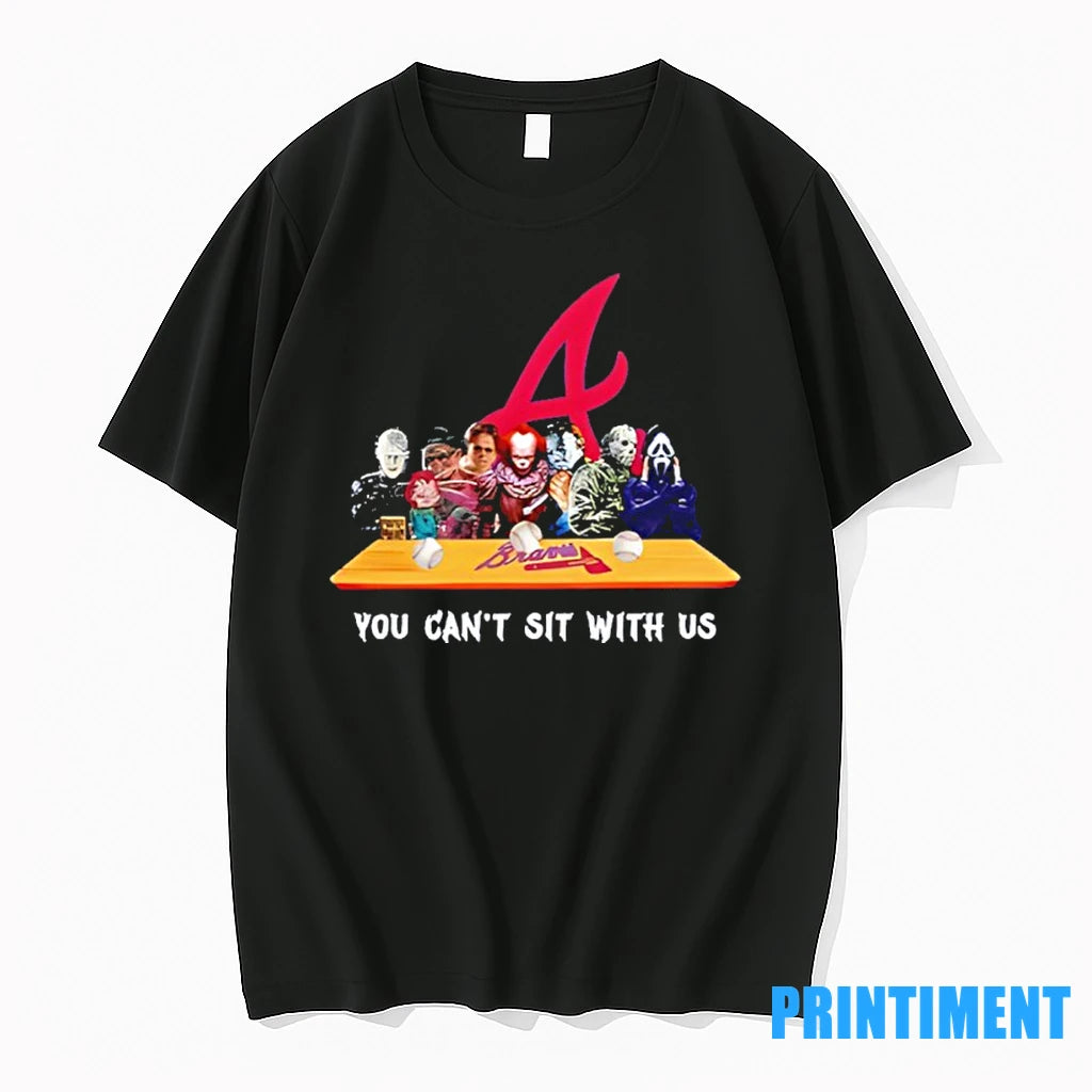 Horror Movie Characters You Cant Sit With Us Atlanta Braves Halloween Tshirts Sweater