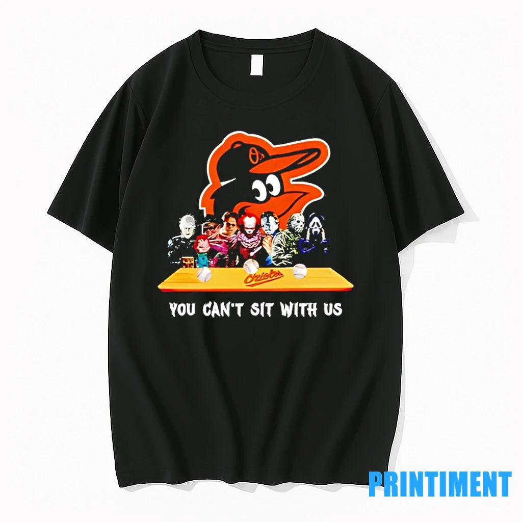 Horror Movie Characters You Cant Sit With Us Baltimore Orioles Halloween Tshirts Sweater