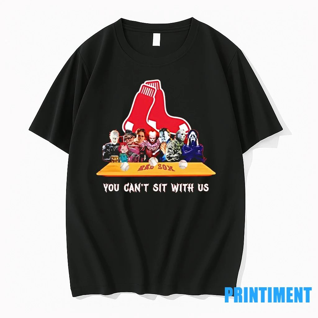 Horror Movie Characters You Cant Sit With Us Boston Red Sox Halloween Tshirts Sweater