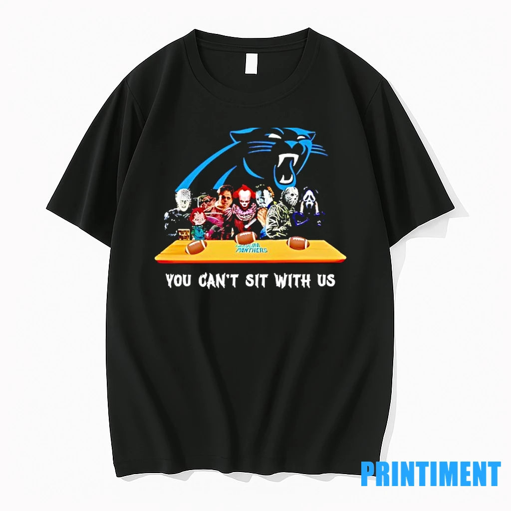Horror Movie Characters You Cant Sit With Us Carolina Panthers Halloween Tshirts Sweater