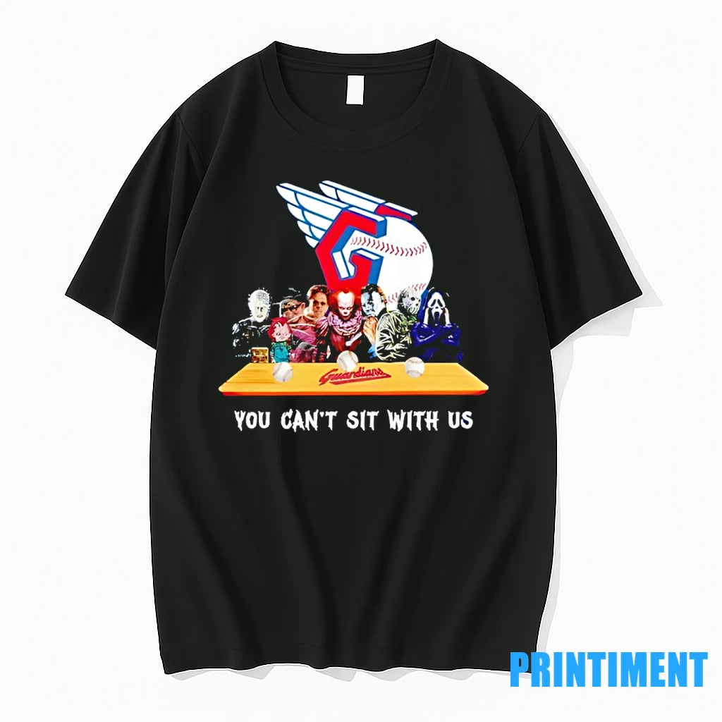 Horror Movie Characters You Cant Sit With Us Cleveland Guardians Halloween Tshirts Sweater