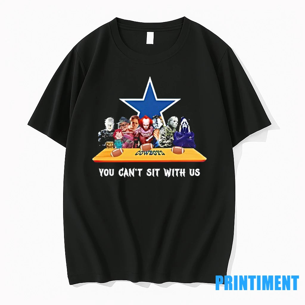 Horror Movie Characters You Cant Sit With Us Dallas Cowboys Halloween Tshirts Sweater