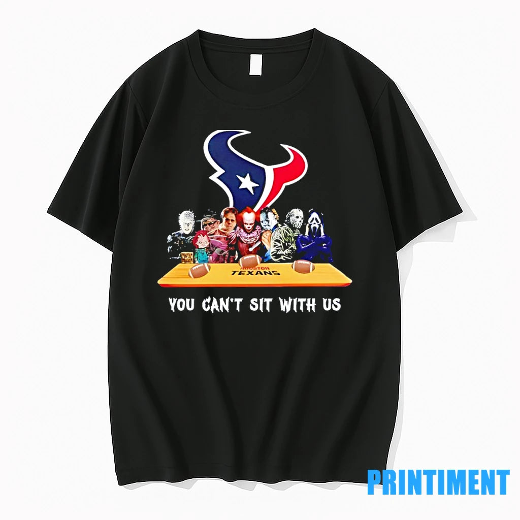 Horror Movie Characters You Cant Sit With Us Houston Texans Halloween Tshirts Sweater