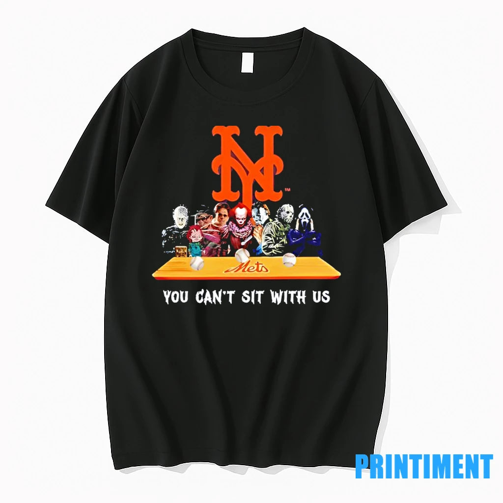 Horror Movie Characters You Cant Sit With Us New York Mets Halloween Tshirts Sweater