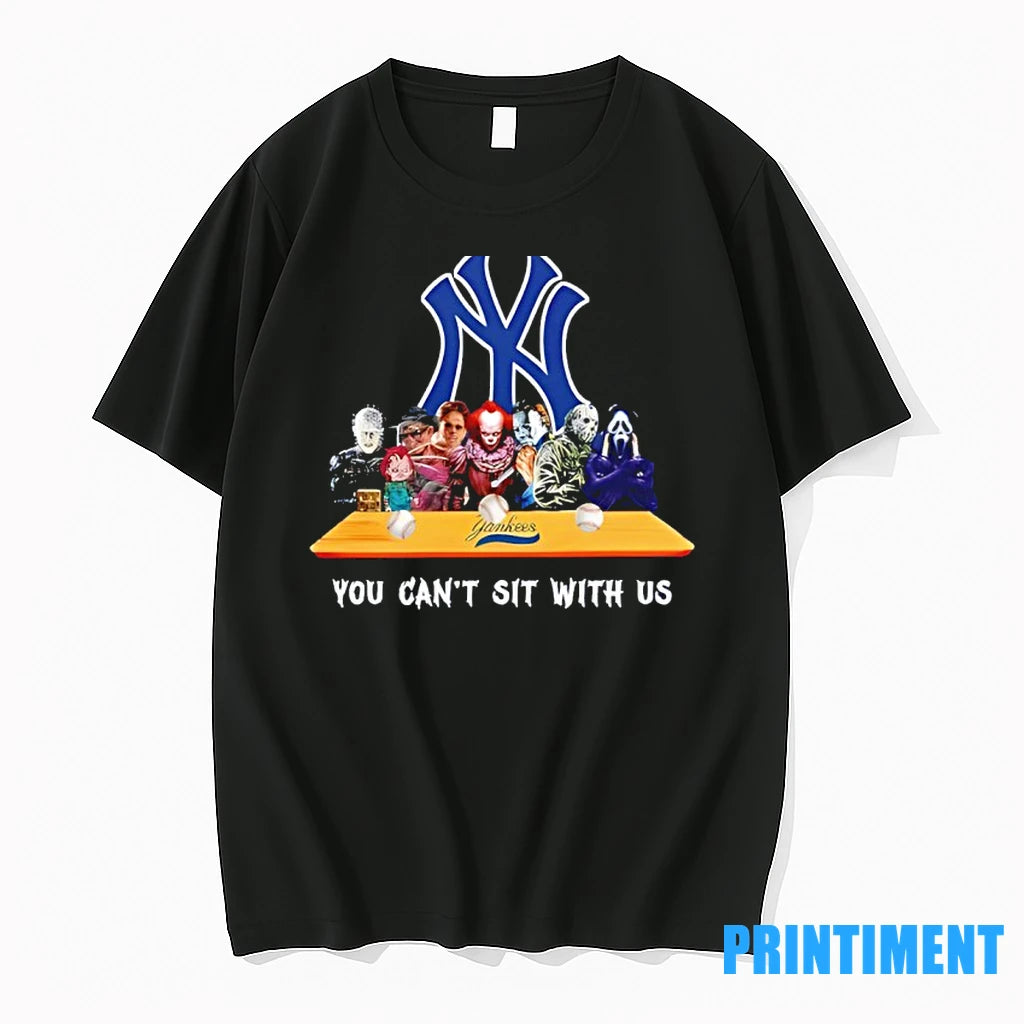 Horror Movie Characters You Cant Sit With Us New York Yankees Halloween Tshirts Sweater