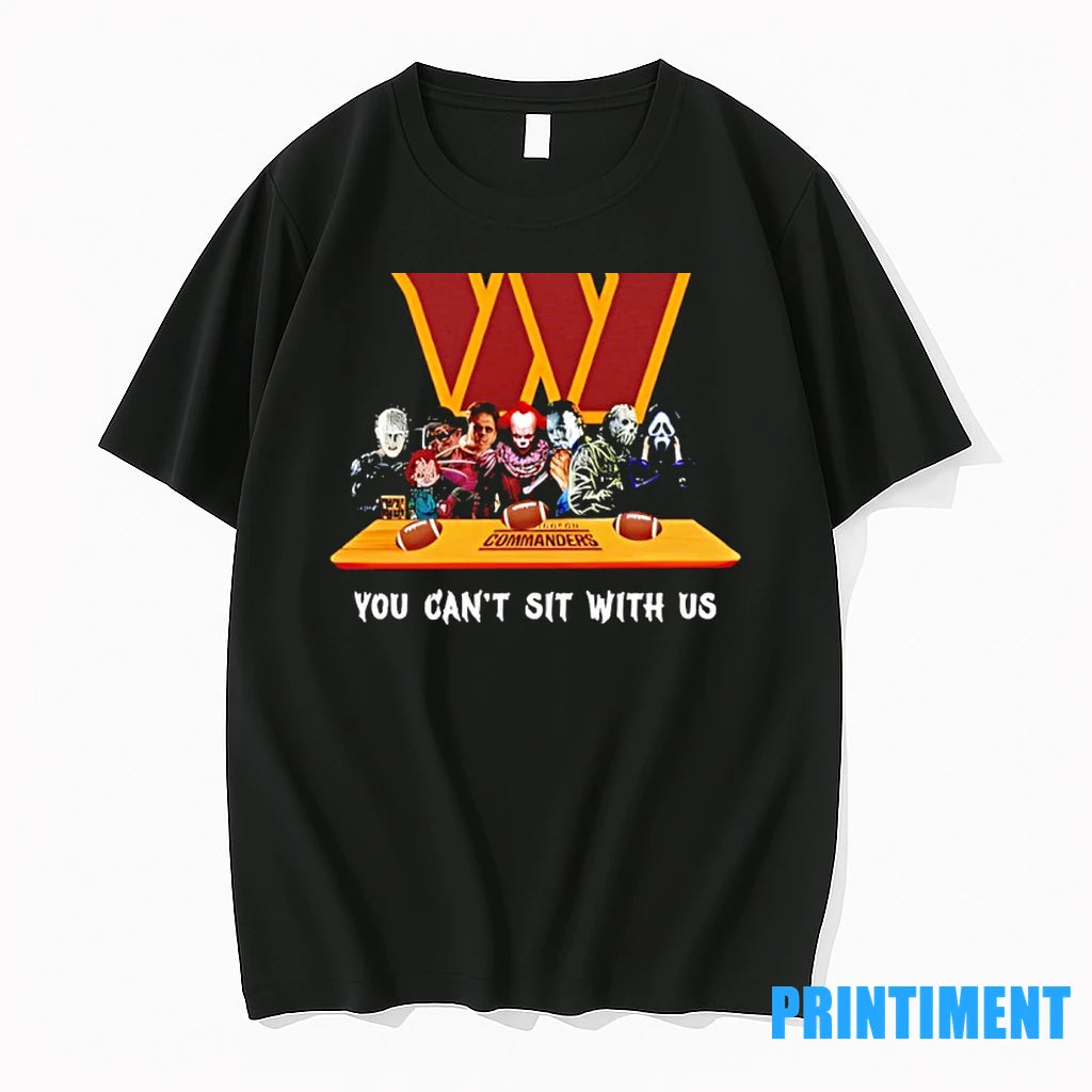 Horror Movie Characters You Cant Sit With Us Washington Commanders Halloween Tshirts Sweater