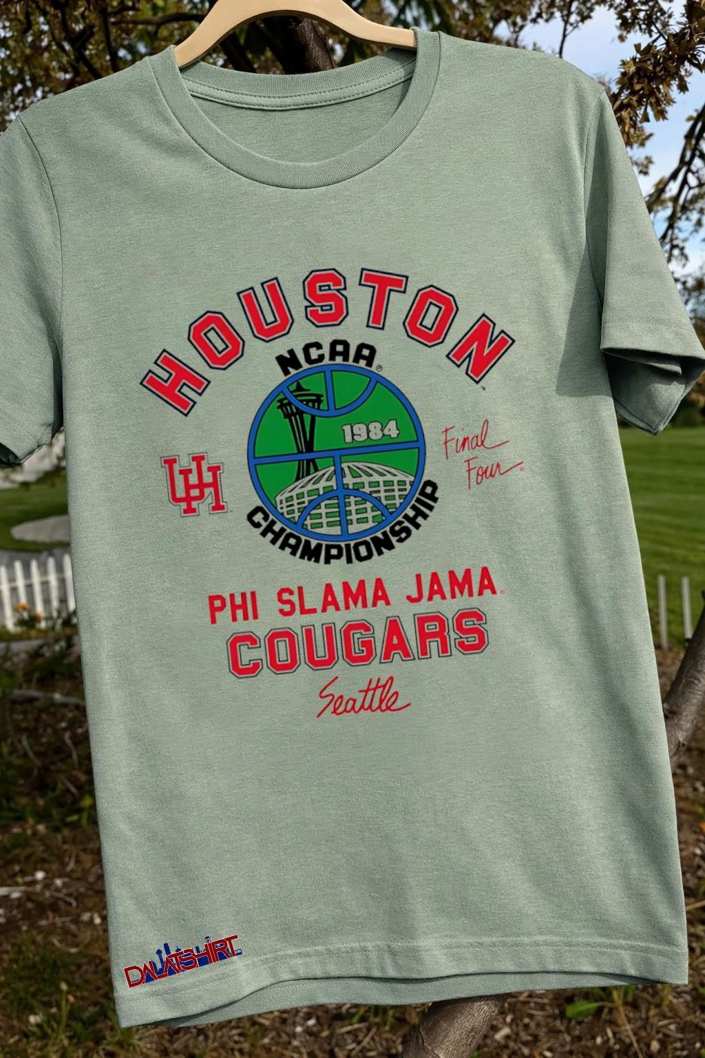 Houston NCAA 1984 Championship Phi Slama Jama Cougars Seattle shirt