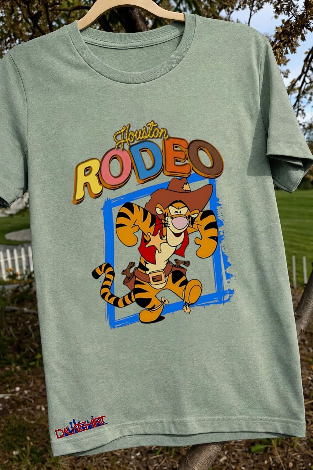 Houston Rodeo Cowboy Tigger Sheriff Star Western shirt