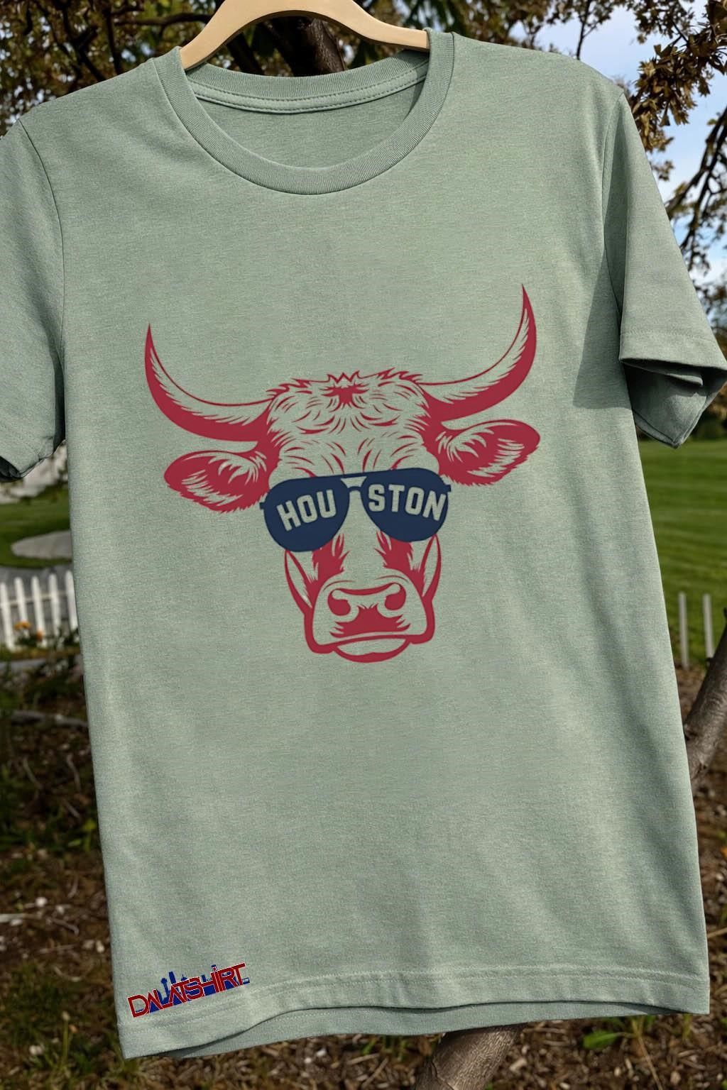 Houston Sunglasses Longhorn Bull Head shirt