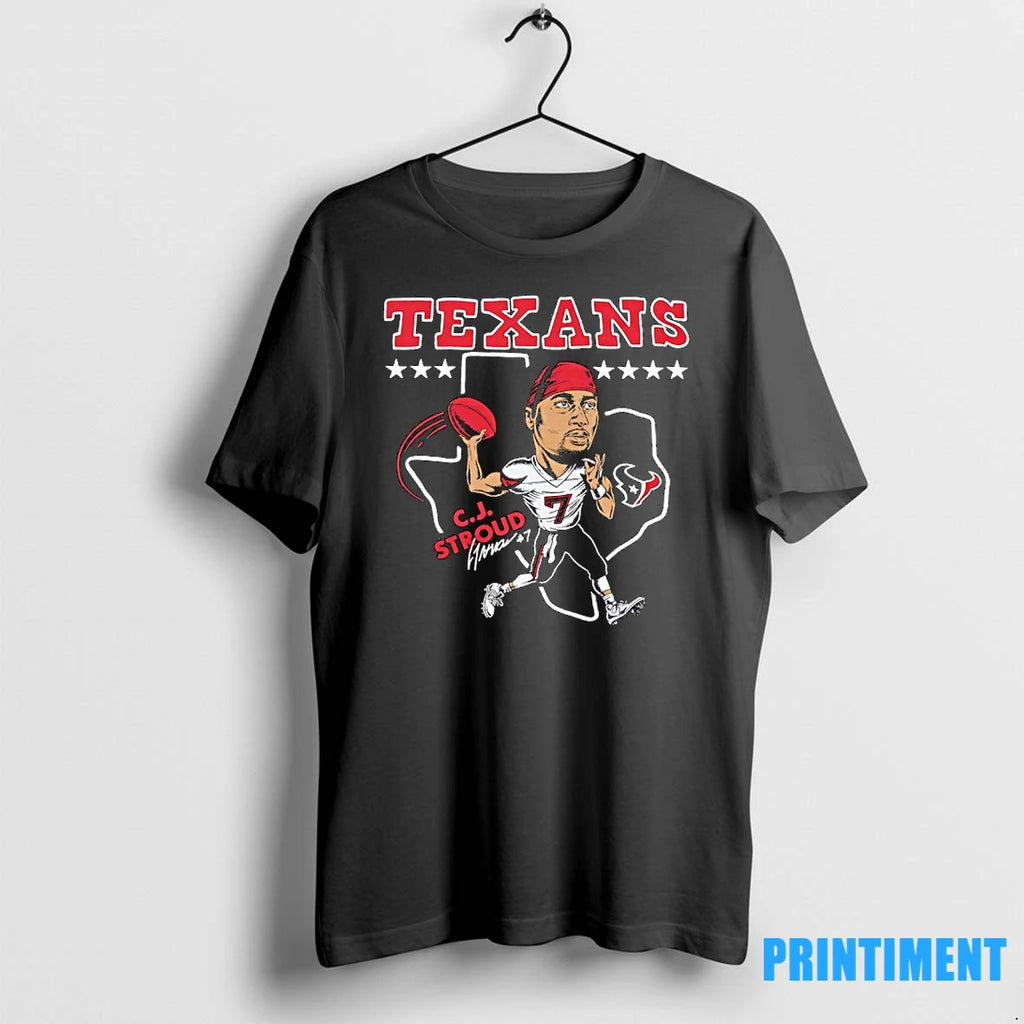 Houston Texans Cj Stroud Caricature Signature Tshirts Sweater
