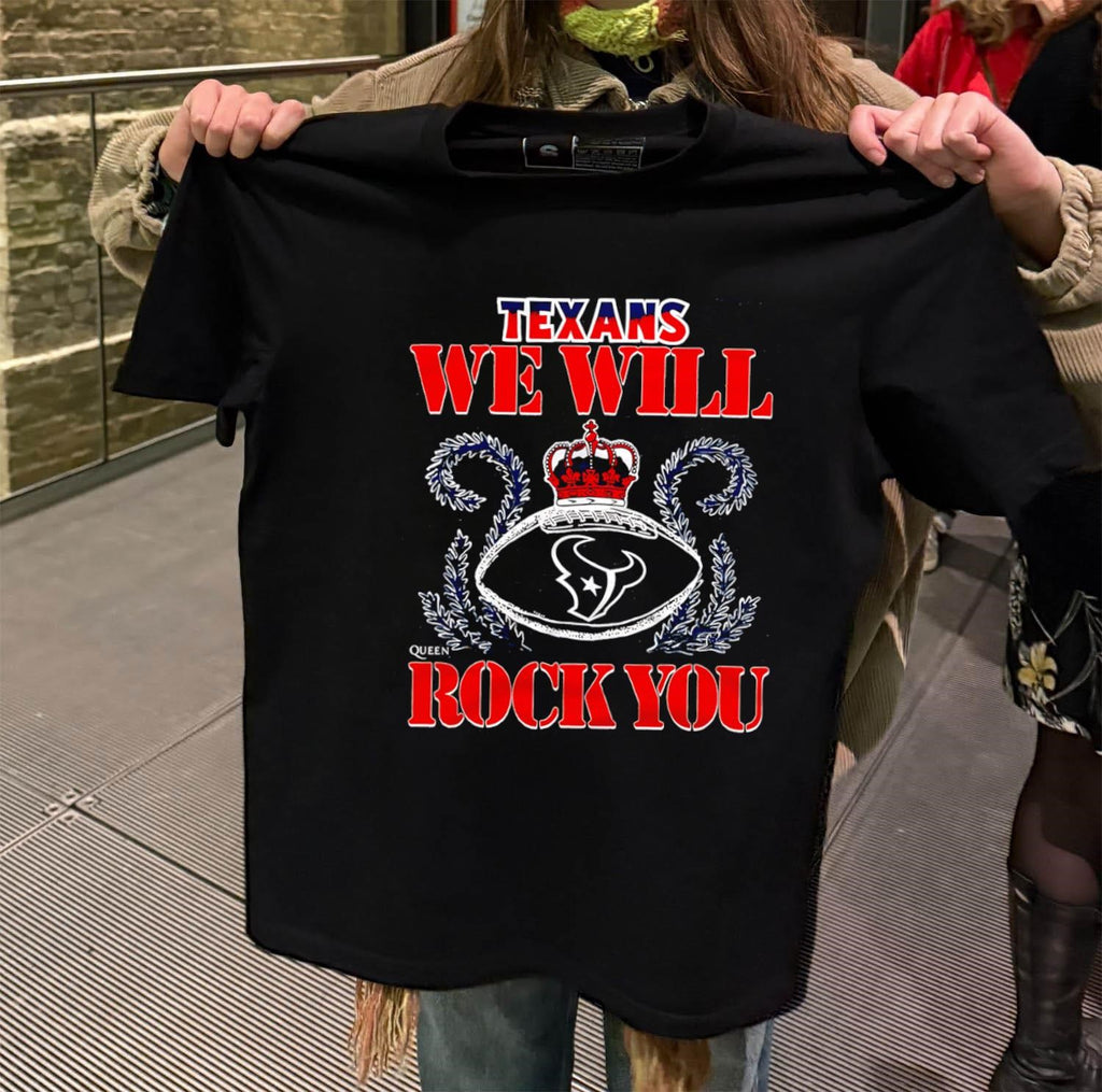 Houston Texans We Will Rock You Football Crown shirt