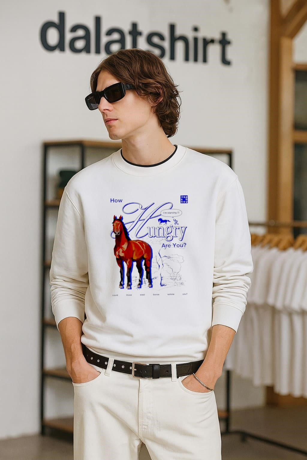 How Hungry Are You Horse I_m Starving Surreal Meme shirt
