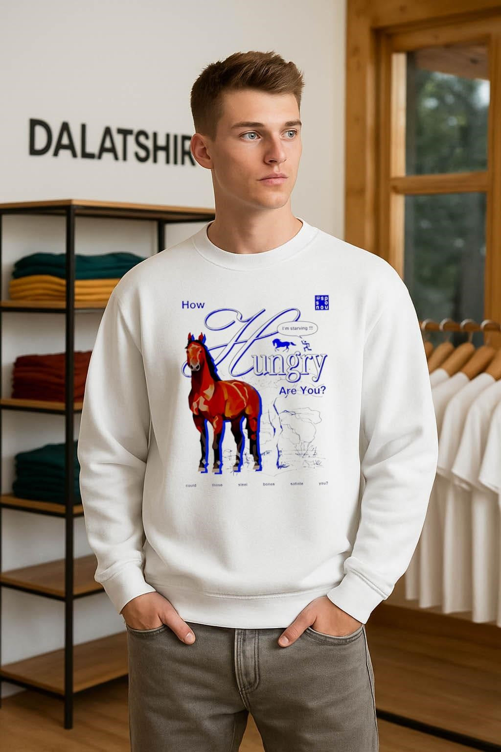 How Hungry Are You Horse I_m Starving Surreal Meme shirt
