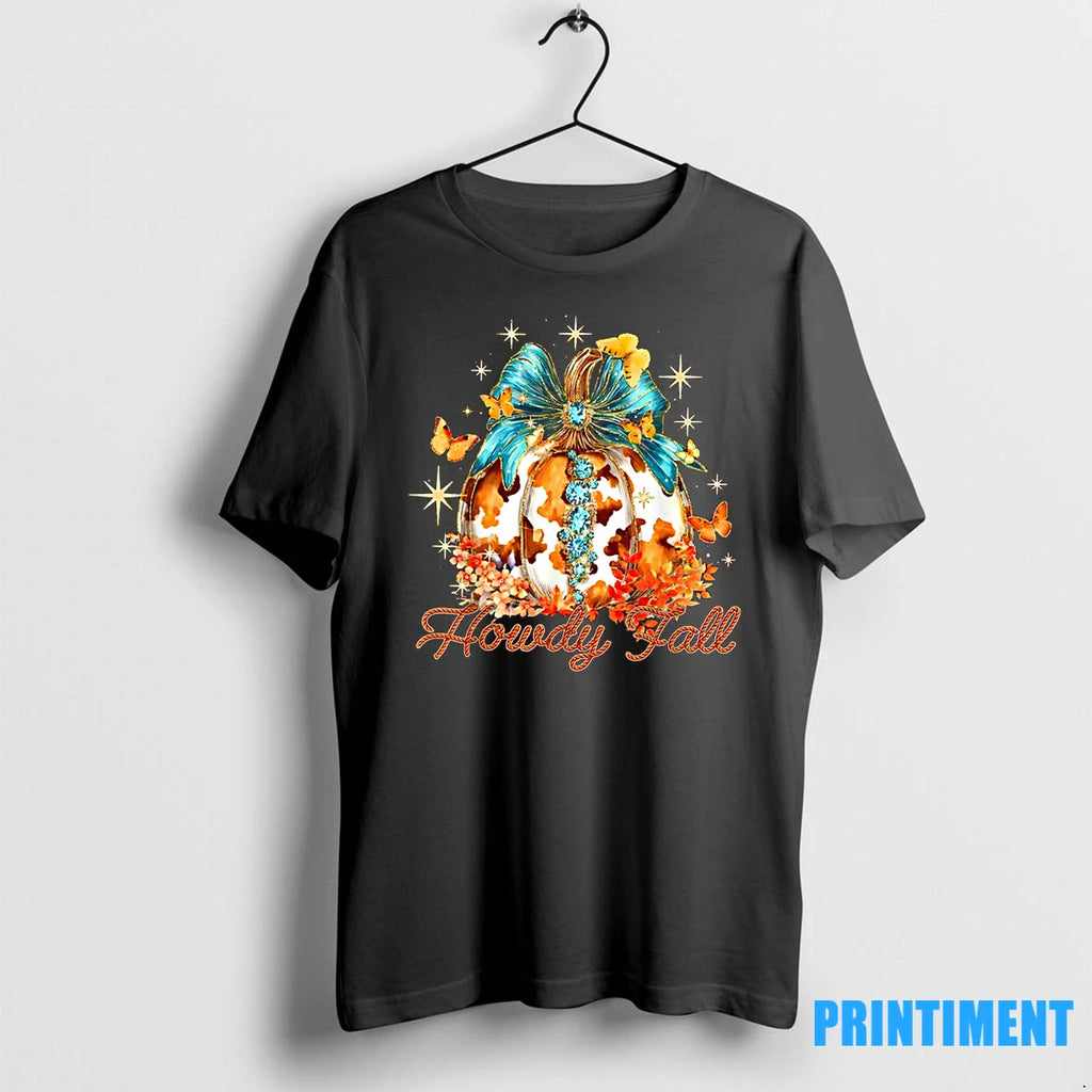 Howdy Fall Western Pumpkin Season Autumn Leaves Thanksgiving Tshirts Sweater