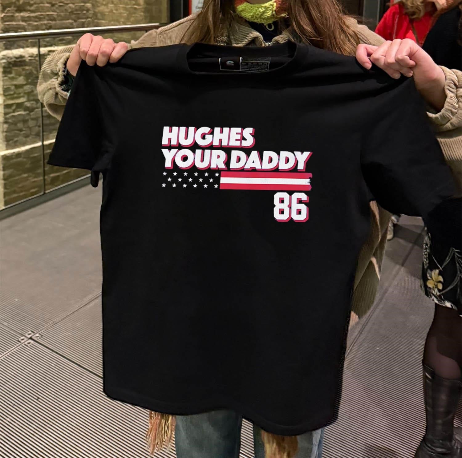 Hughes Your Daddy USA Flag Number 86 shirt