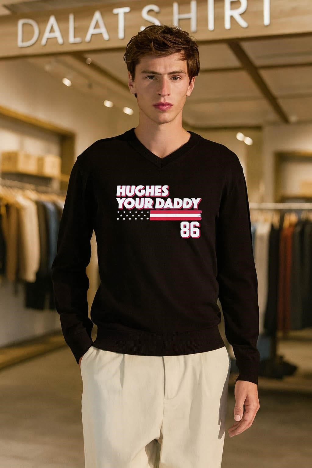 Hughes Your Daddy USA Flag Number 86 shirt