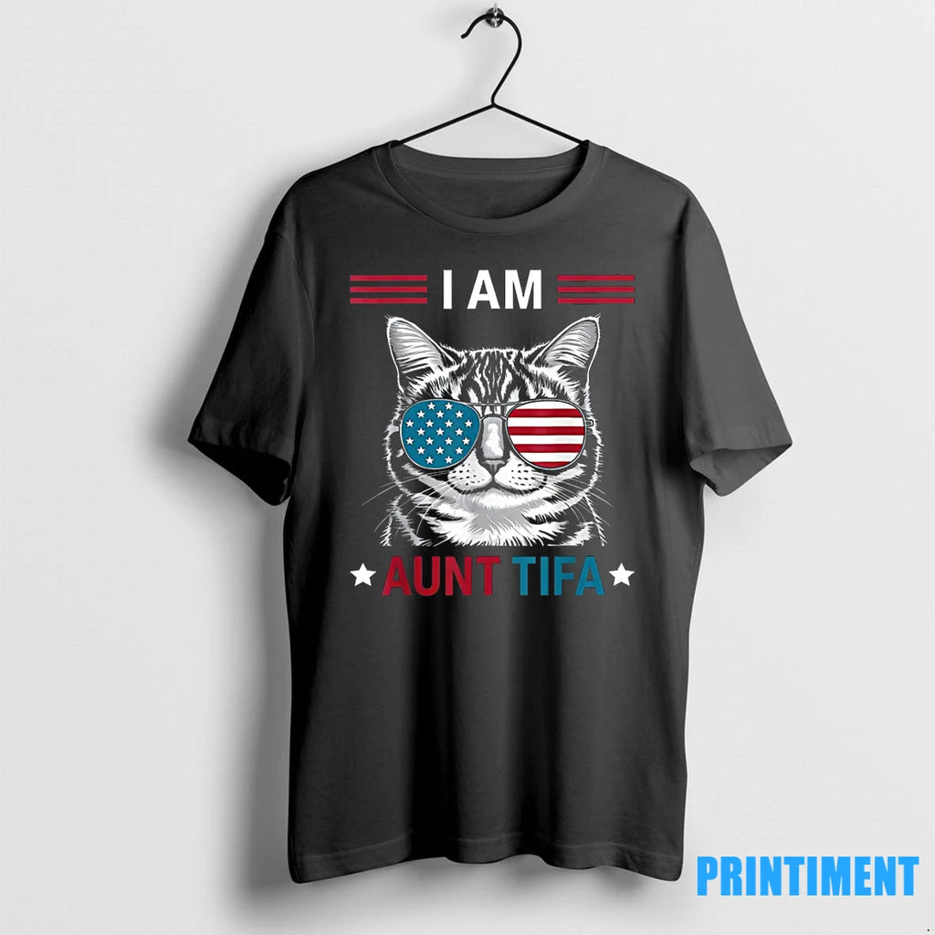 I Am Aunt Tifa Cat Patriotic Tshirts Sweater