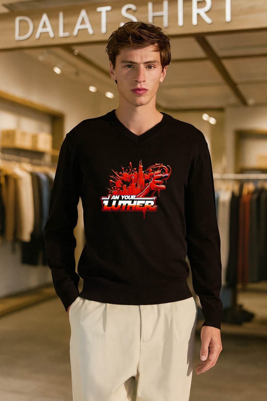 I Am Your Luther Chicago City Skyline Hand Splash shirt