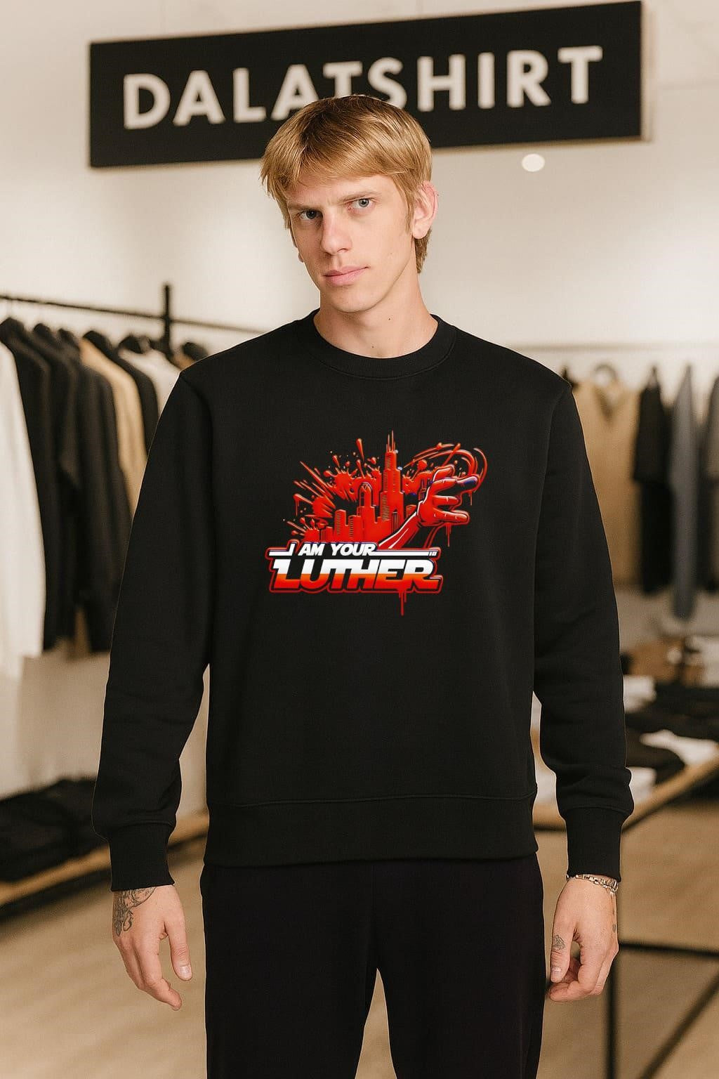 I Am Your Luther Chicago City Skyline Hand Splash shirt