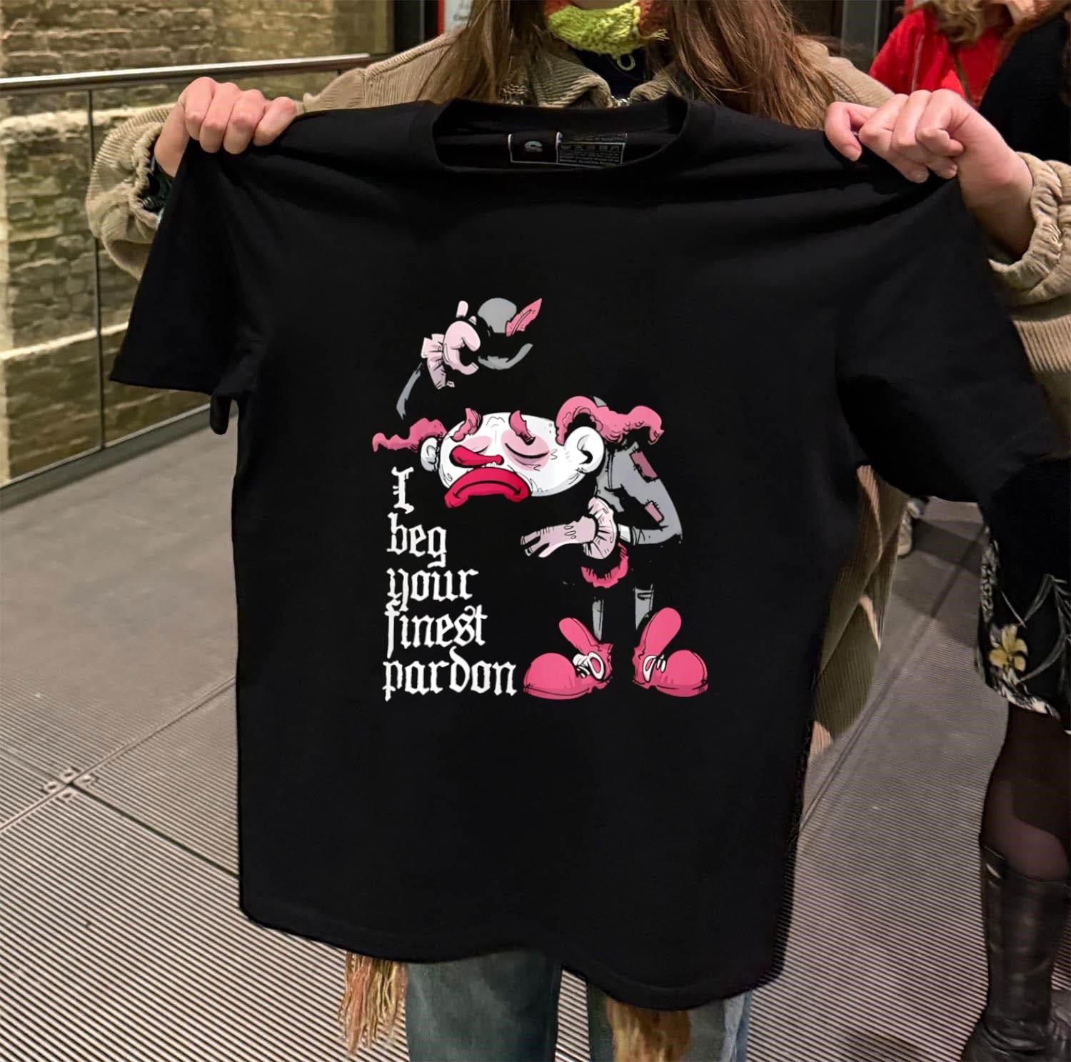I Beg Your Finest Pardon Sad Clown Bowing shirt