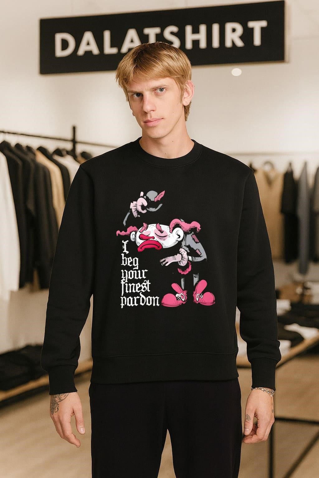 I Beg Your Finest Pardon Sad Clown Bowing shirt