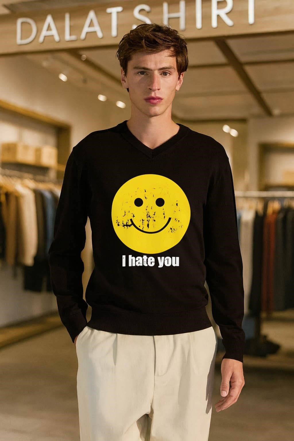 I Hate You Smiley Face shirt