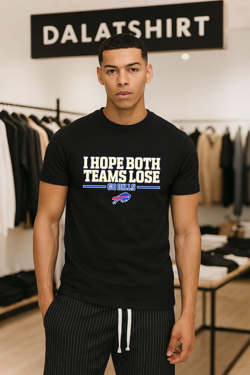 I Hope Both Teams Lose Go Bills Football Team Logo shirt