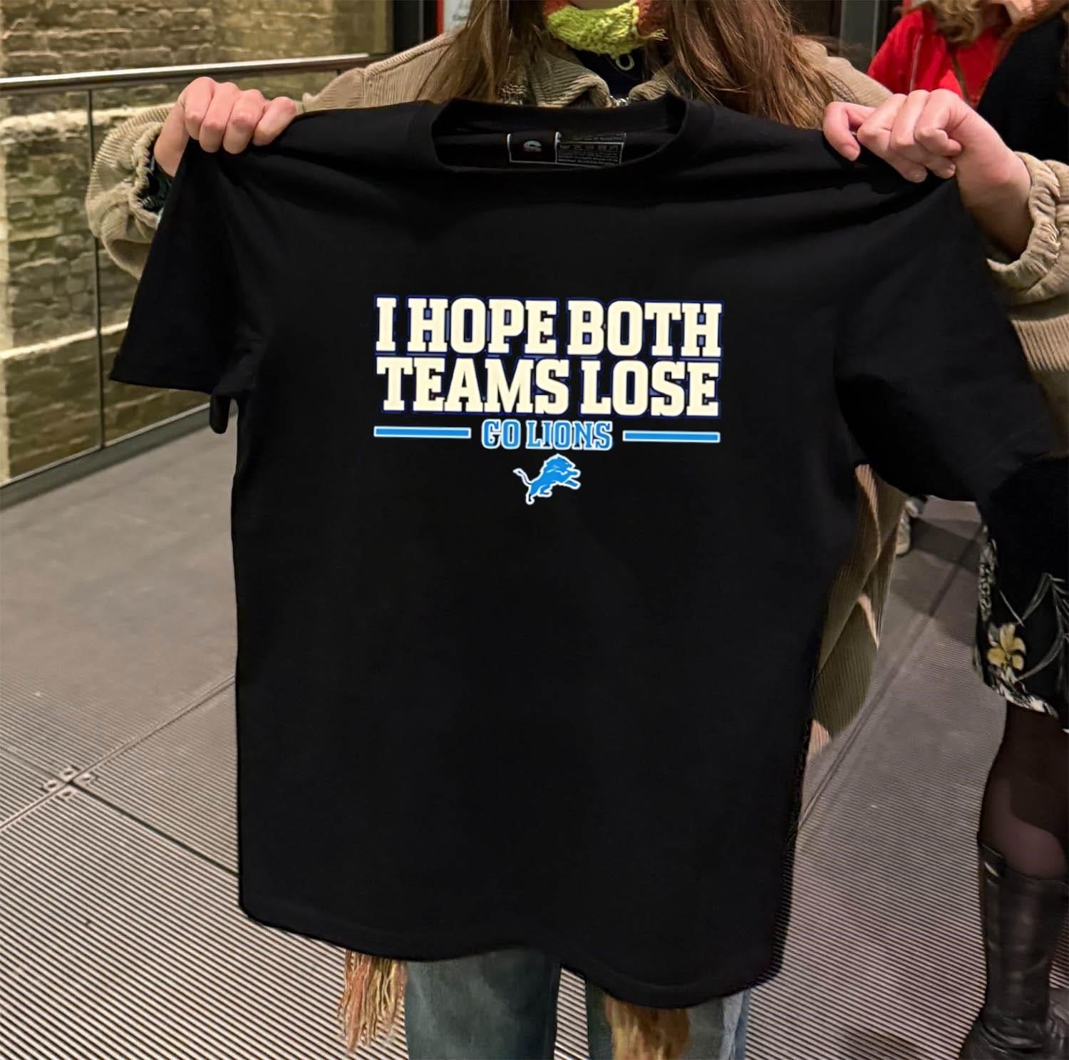 I Hope Both Teams Lose Go Lions Football Logo shirt