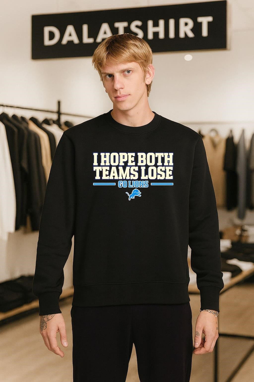 I Hope Both Teams Lose Go Lions Football Logo shirt
