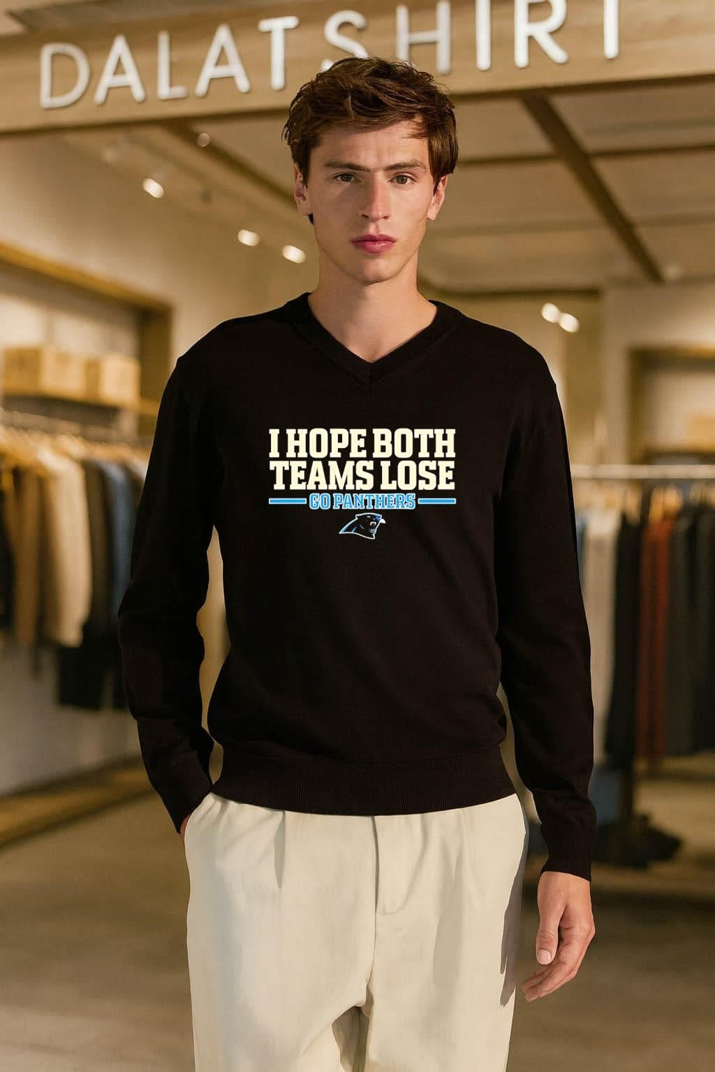 I Hope Both Teams Lose Go Panthers Football Logo shirt